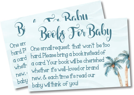 Beach Baby Shower Book Request Instant PDF