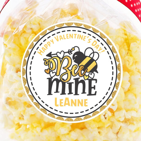 Bee Mine personalized Valentine sticker