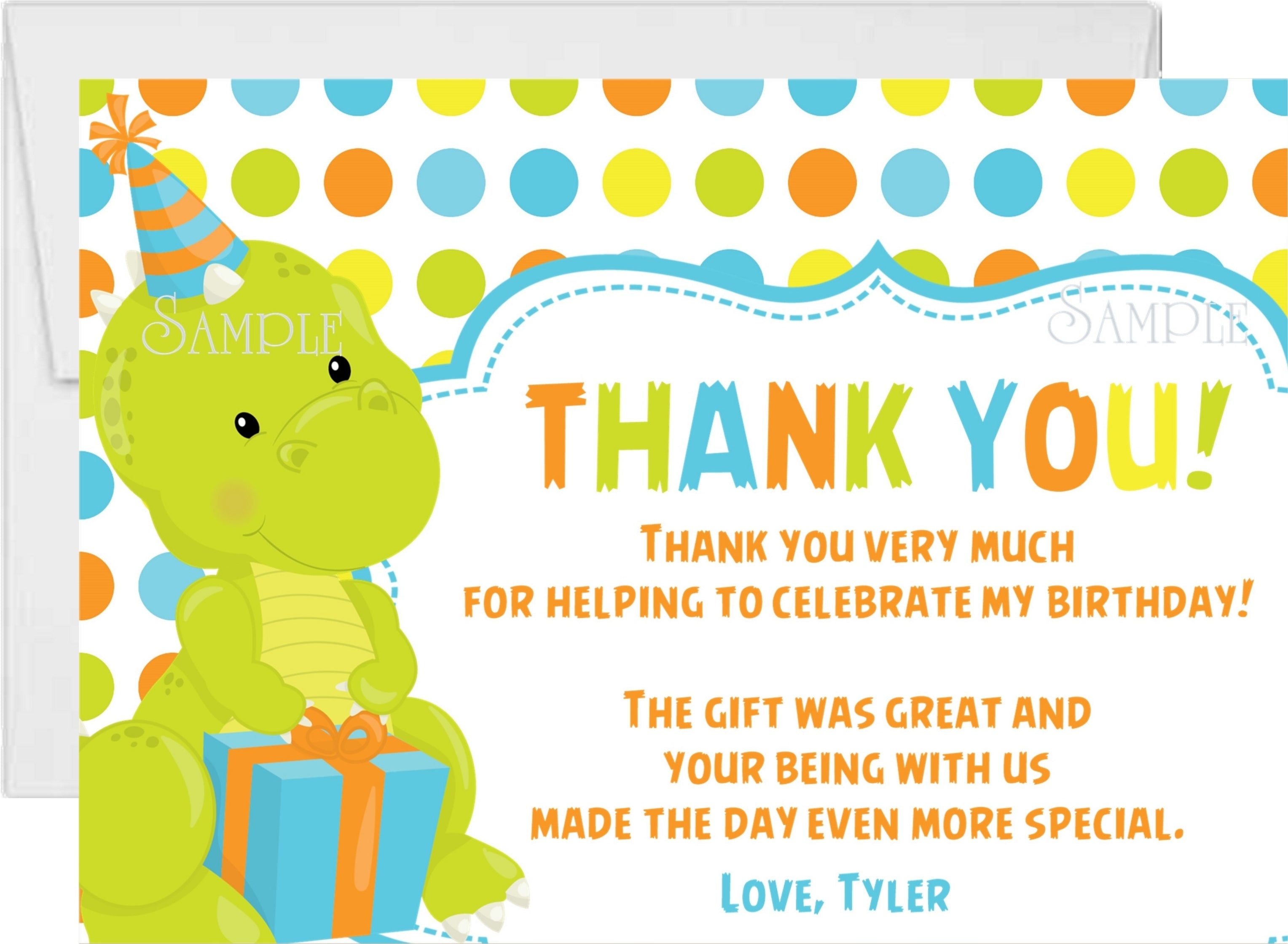 Baby Dinosaur Birthday Party Invitations