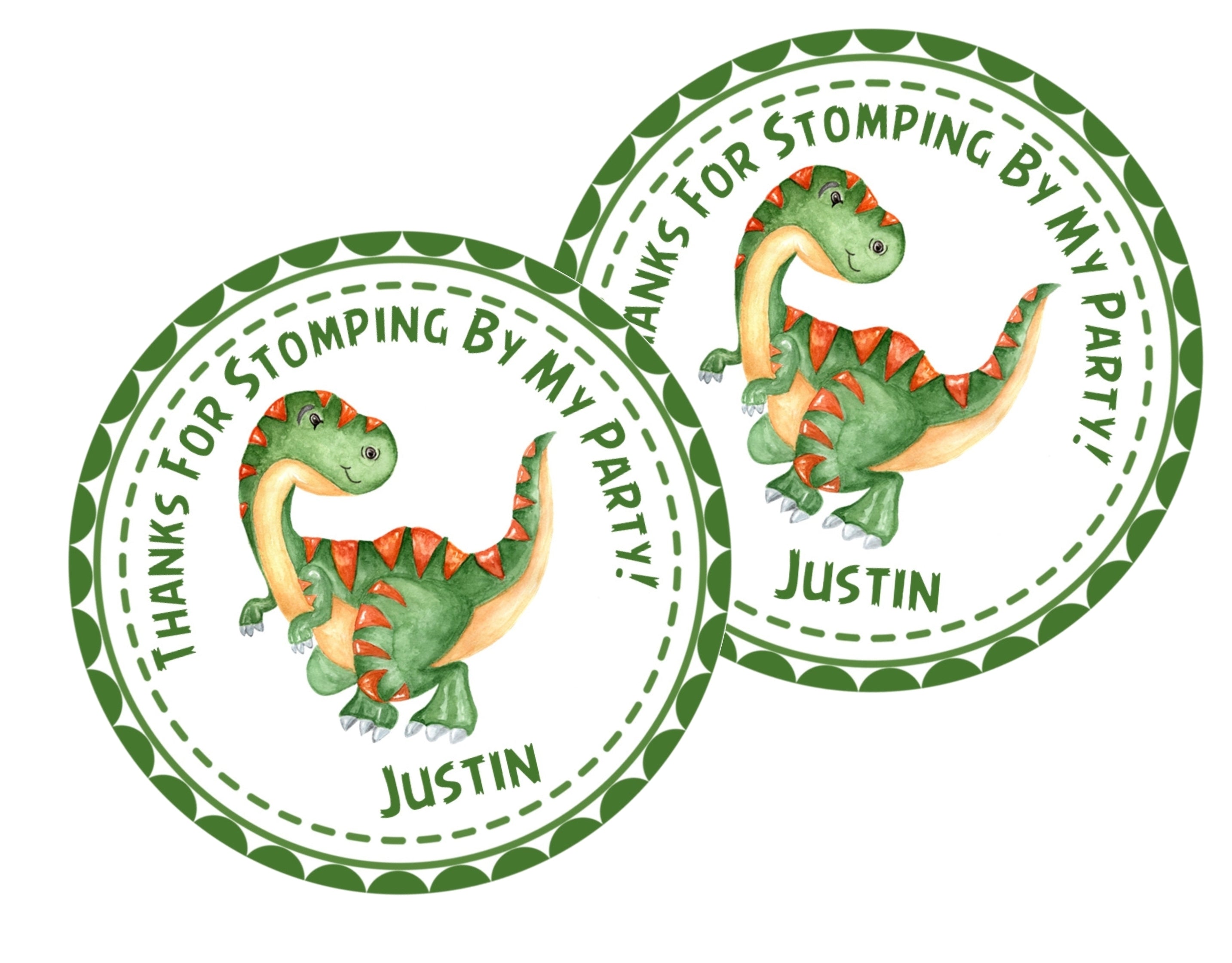 Dinosaur Birthday Stickers