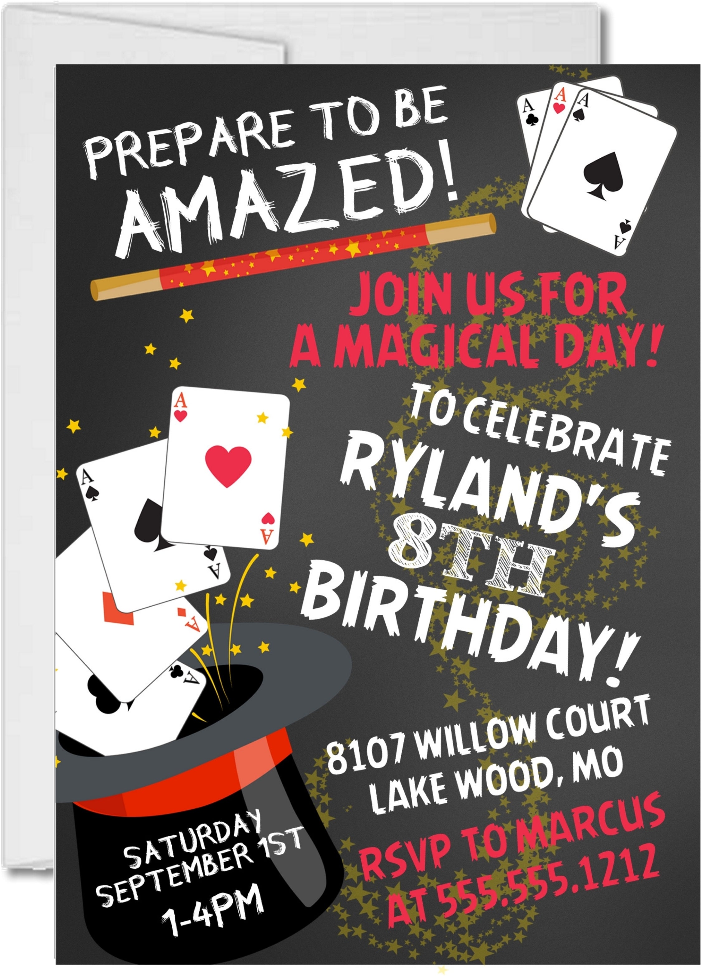 Magic Birthday Party Invitations