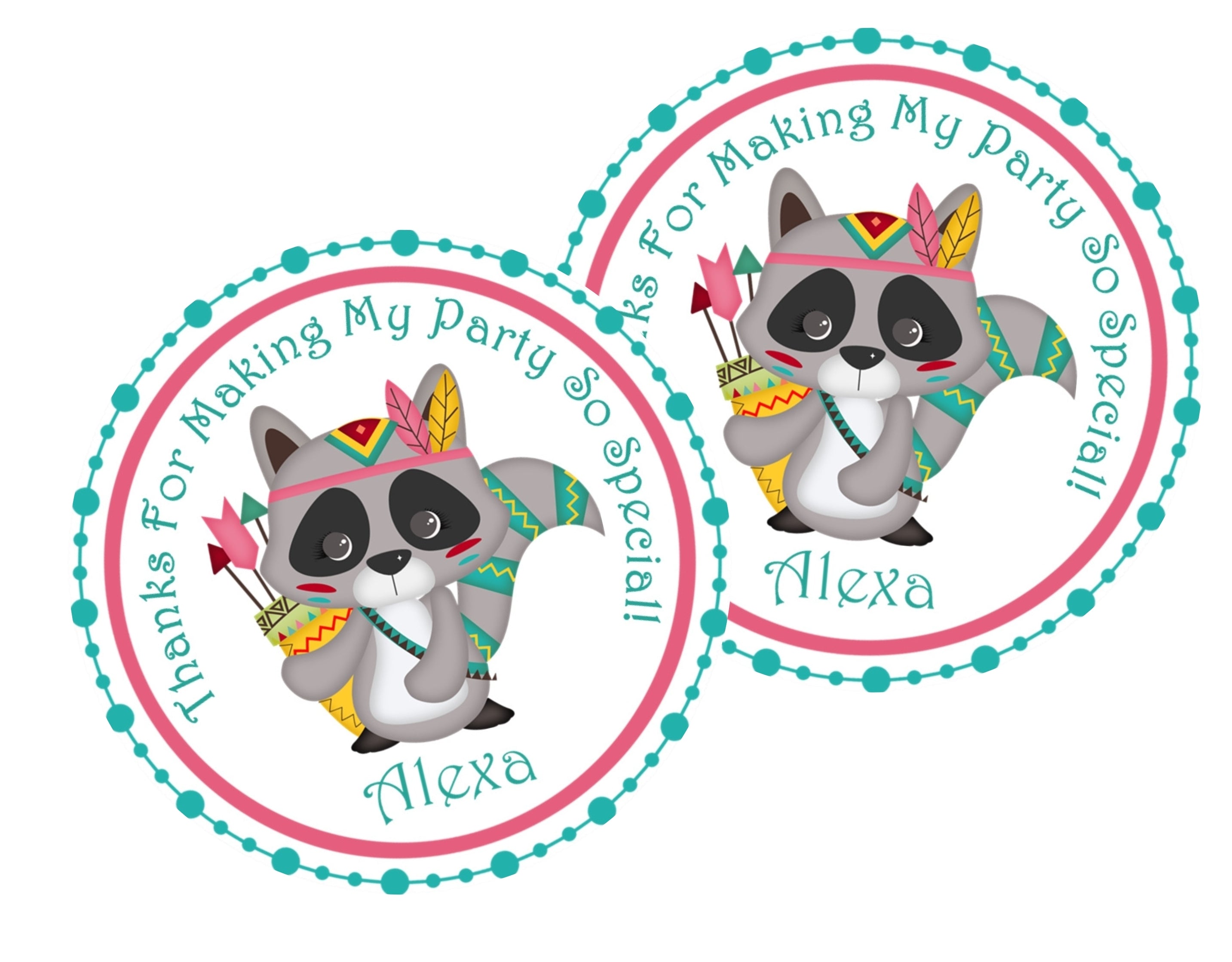 Tribal Woodland Owl Birthday Stickers