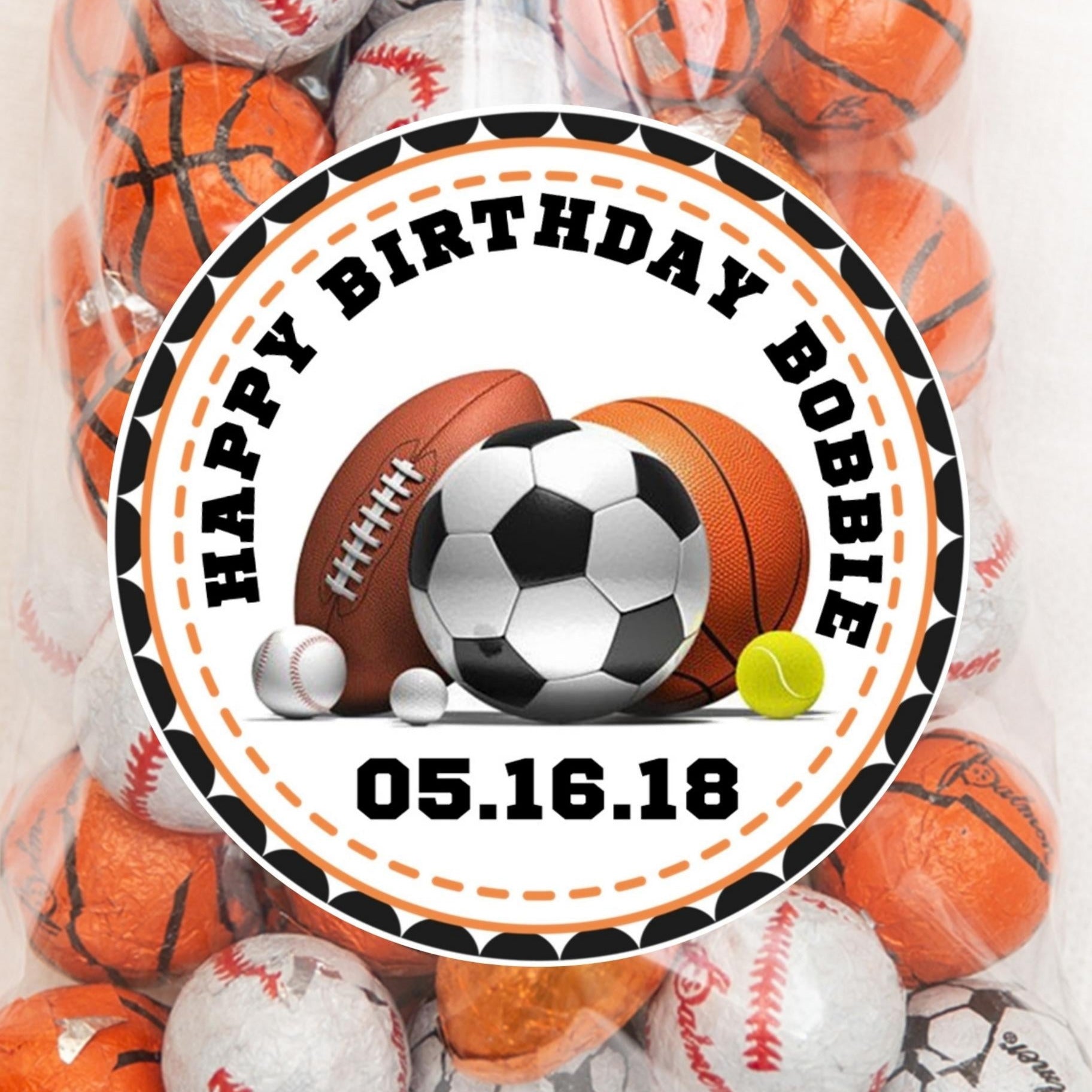 Sports Birthday Stickers