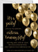 Black And Gold Balloon Birthday Party Invitations