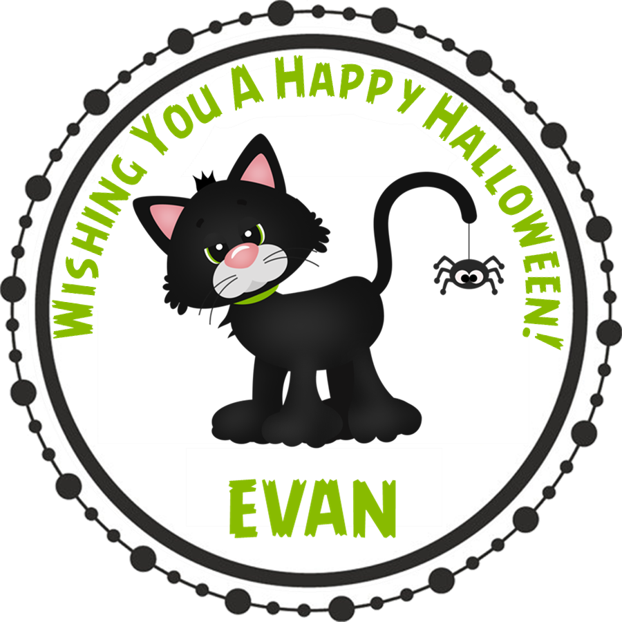 Black green halloween stickers