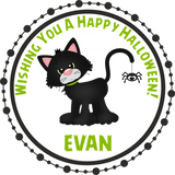 Black green halloween stickers