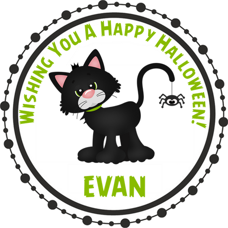 Black green halloween stickers