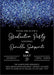 Blue And Black Graduation Party Invitations