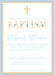 Blue And Gold Baptism Invitations
