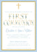 Blue And Gold First Communion Invitations