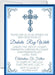 Blue And White Baby Dedication Invitations