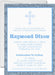 Blue And White First Communion Invitations