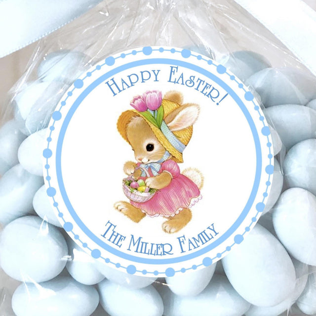 Blue Easter Bunny Stickers