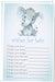 Blue Elephant Baby Shower Wish Cards