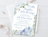 Blue Fall Pumpkin Baby Shower Invitations