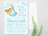 Blue Teddy Bear Baby Shower Invitations