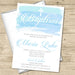 Blue Watercolor Baptism Invitations