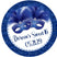 Blue elegant mask birthday favor sticker personalized