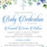 Blue floral baby dedication invitation