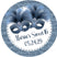 Blue masquerade sweet 16 sticker feather mask design
