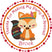 Boho fox birthday sticker label