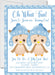 Boy Twins Winter Owl 1st Birthday Party Invitations