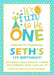 Boys 1st Birthday Party Invitations