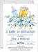 Boys Blue Beer Baby Shower Invitations