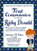 Boys First Communion Invitations