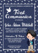 Boys First Communion Invitations