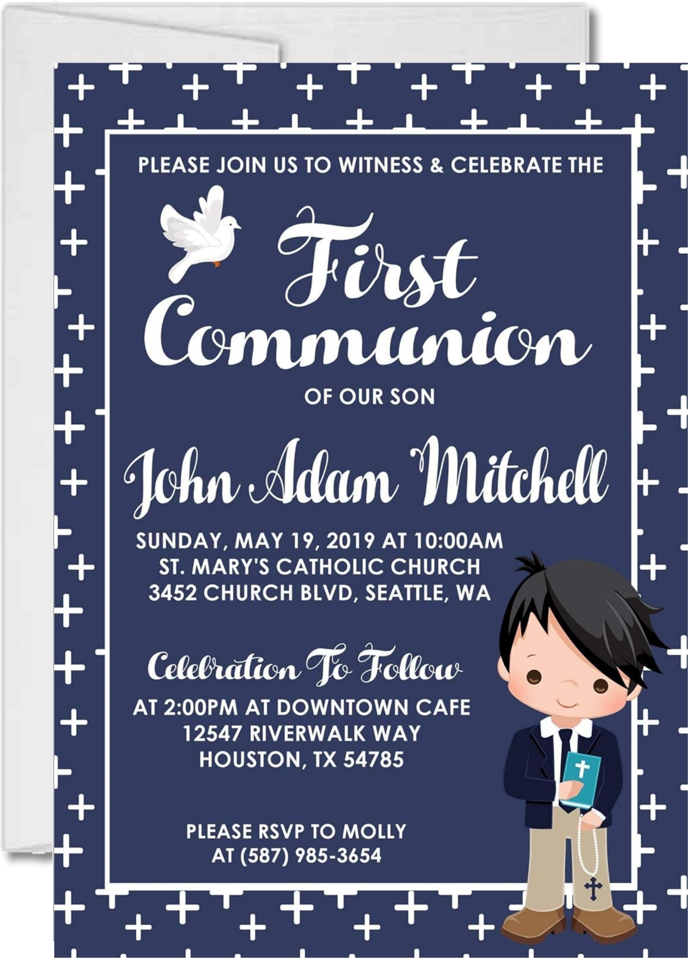 Boys First Communion Invitations