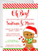 Boys Gingerbread Christmas Baby Shower Invitations