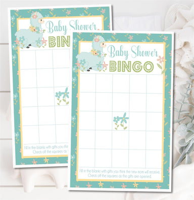 Boys Llama Baby Shower Bingo Cards