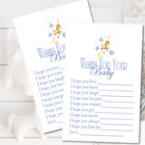 Boys Moon & Stars Baby Shower Wish Cards