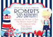 Boys Nautical Birthday Party Invitations