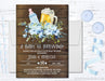 Boys Rustic Beer Baby Shower Invitations