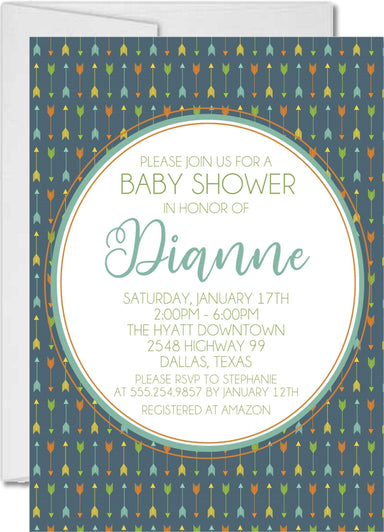 Boys Tribal Baby Shower Invitations