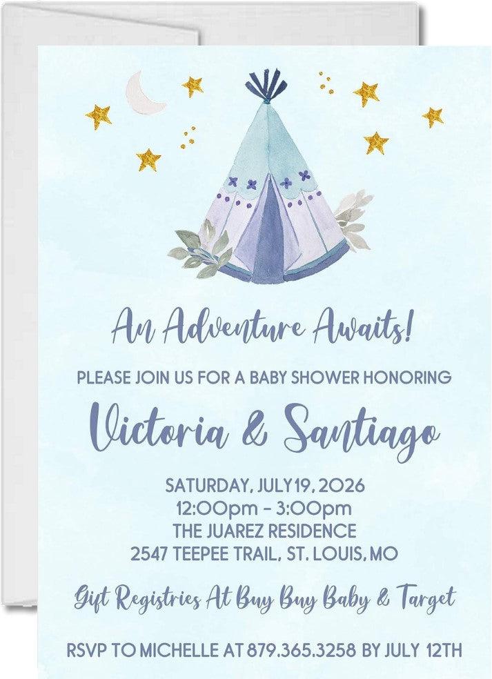 Boys Tribal Baby Shower Invitations