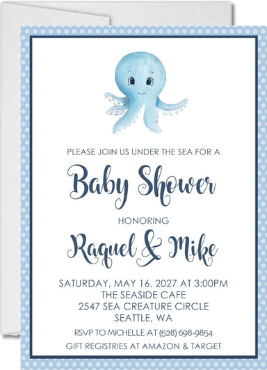 Boys Under The Sea Baby Shower Invitations