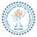Boys Astronaut Birthday Stickers