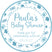 Boys blue beach baby shower sticker label