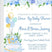 Boys blue drive by baby shower invitation