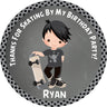 Boys skateboard birthday sticker labels