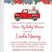 Boys winter drive by baby shower invitation