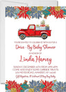 Boys winter drive by baby shower invitation