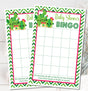 Bright cactus baby shower bingo printable game card