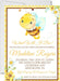 Bumble Bee Baby Shower Invitations