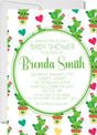Cactus Baby Shower Invitations