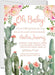 Cactus Baby Shower Invitations