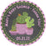 Cactus baby shower sticker with pink accents and succulent pots